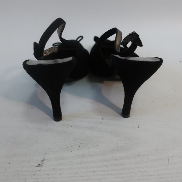 Authentic Womens Dolce & Gabbana Black Suede Slingback Heels Pumps 38.5 US/8.5 - Picture 8 of 15